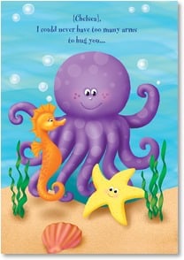 Octopus, seahorse & starfish