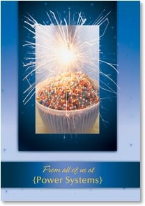 Muffin decorated with sparkler