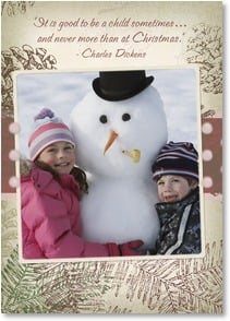 Photo box with brown pinecone border