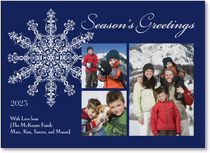 Ornamental foil graphic snowflake