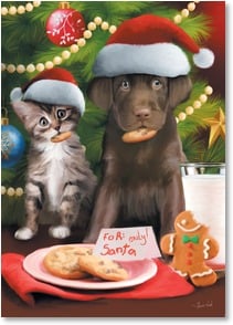 Just wanted to 'paws' to wish you a very Merry Christmas! - 2003626-P | Leanin' Tree