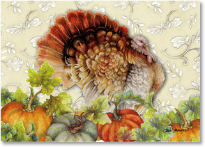 Turkey and pumpkins