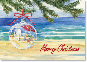 Ornament with beach scene