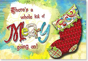 Stocking text multi color background