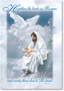 Jesus in clouds holding baby - 2_2001065-P | Leanin' Tree