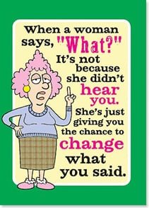 Aunty Acid in plaid skirt green bord