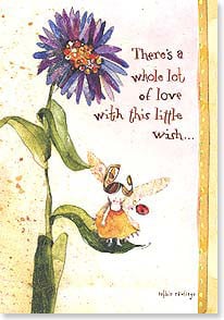 Blue flowers w angel bug on leaf