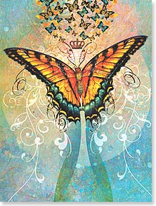 Butterfly with crown