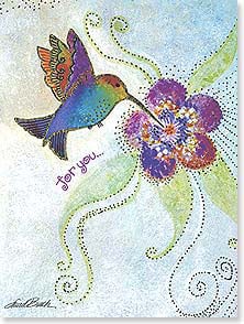 Hummingbird and flower