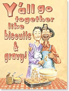 Old couple making biscuits