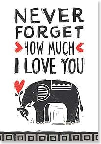 'Never forget how much I love you' elephant