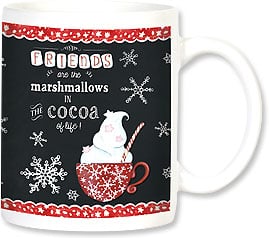 Chalkboard art w copy red cocoa cup