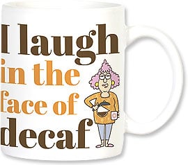 AUNTY ACID POURING CUP OF COFFEE
