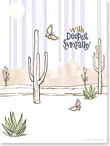 CACTUS AND BUTTERFLY ON PALE PALETTE