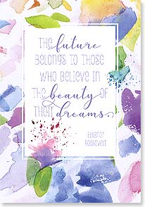 Floral border surrounding Eleanor Roosevelt Quote