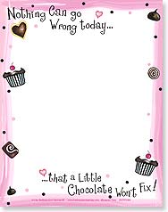 Chocolate heart and cupcake