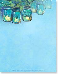 Hanging jars with candles