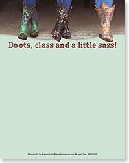 COWGIRLS IN BOOTS LEANING ON TRUCK