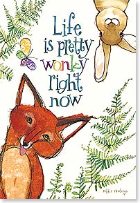 Fox and upside down rabbit
