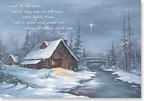 North Star over Barn