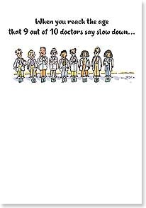 CARTOON OF NINE DOCTORS LINED UP