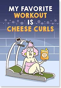 AUNTY ACID IN BATHING SUIT, WITH CHEESE CURL