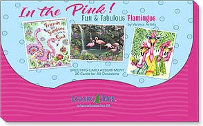 In The Pink! Fun & Fabulous Flamingos Greeting Card Asst