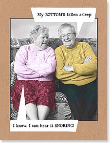 Photo of two old women sitting on couch