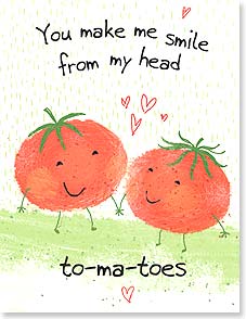 Two tomatoes holding hands