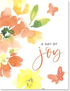 Orange, yellow, and green flowers with butterflies